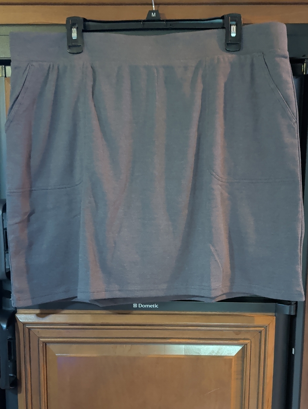 croft & barrow Purple Pull-On Skort Gray